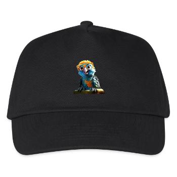 Papagei Ara Sittich Kakadu Parrot Süße Papageien - Kinder Basecap - Schwarz - Vorne