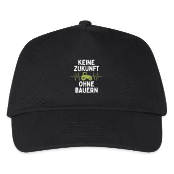Keine Zukunft ohne Bauern Bauer Demo Landwirt - Kinder Basecap - Schwarz - Vorne