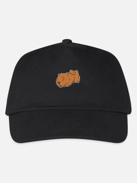 Familie - Capybara mit Baby Capybara - Kinder Basecap - Schwarz