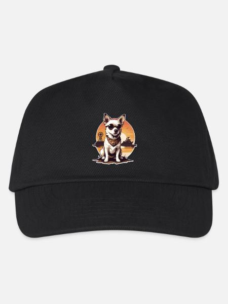 Steampunk Hund - Kinder Basecap - Schwarz