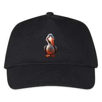 Pelikan Wasservogel Pelican Geschenk Süße Pelikane - Kinder Basecap - Schwarz - Vorne