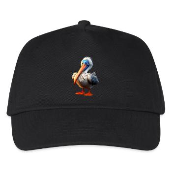 Pelikan Wasservogel Pelican Geschenk Süße Pelikane - Kinder Basecap - Schwarz - Vorne