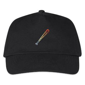 Baseball Bat Sketch Vintage Look - Kids’ Baseball Cap - black - Front