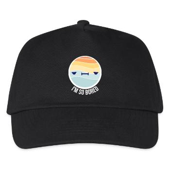 I'm So Bored Ich bin so gelangweilt Langeweile - Kinder Basecap - Schwarz - Vorne