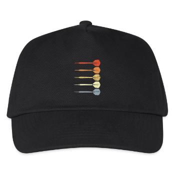 Vintage Dartpfeile Skizze - Kinder Basecap - Schwarz - Vorne