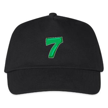 Number 7 Number - Kids’ Baseball Cap - black - Front