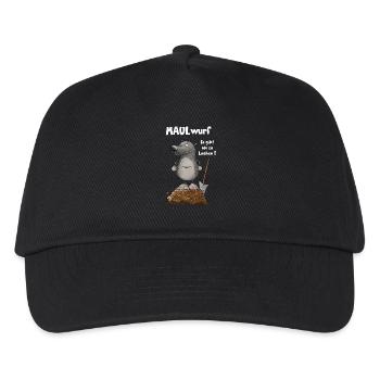 Schlechte Laune Nö Maulwurf Wortspiel - Kinder Basecap - Schwarz - Vorne