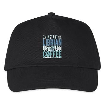 Instant Librian Just Add Coffee - Kids’ Baseball Cap - black - Front