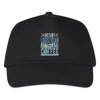 Instant Logistician Just Add Coffee - Kids’ Baseball Cap - black - Front