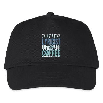 Instant Lyricist Just Add Coffee - Kids’ Baseball Cap - black - Front