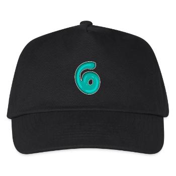 Number 6 Number - Kids’ Baseball Cap - black - Front