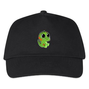 Dino Motiv Dinosaurier Baby Kleinkind - Kinder Basecap - Schwarz - Vorne