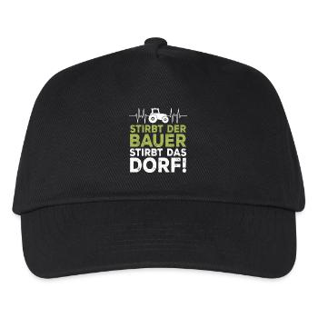 Stirbt der Bauer Stirbt das Dorf - Kinder Basecap - Schwarz - Vorne