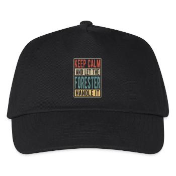 Förster Retro Geschenk - Kinder Basecap - Schwarz - Vorne