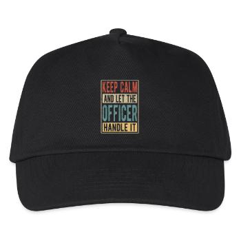 Offiziers-Retro-Geschenk - Kinder Basecap - Schwarz - Vorne