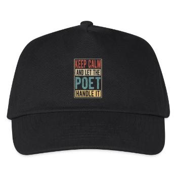 Poet Retro Gift - Kids’ Baseball Cap - black - Front