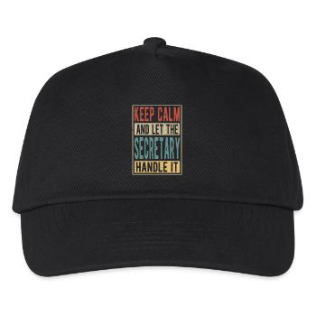 Sekretärin Retro Geschenk - Kinder Basecap - Schwarz - Vorne