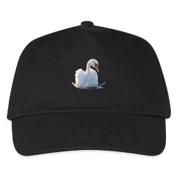 Swan Mute Swan Goose Duck Swan White Swans - Kids’ Baseball Cap - black - Front