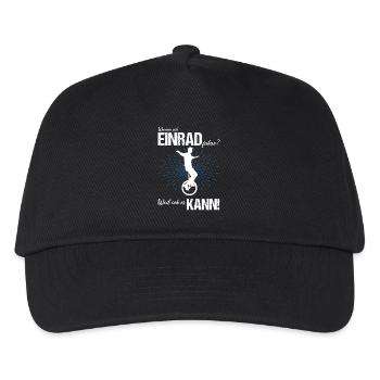 Einrad fahren - Kinder Basecap - Schwarz - Vorne