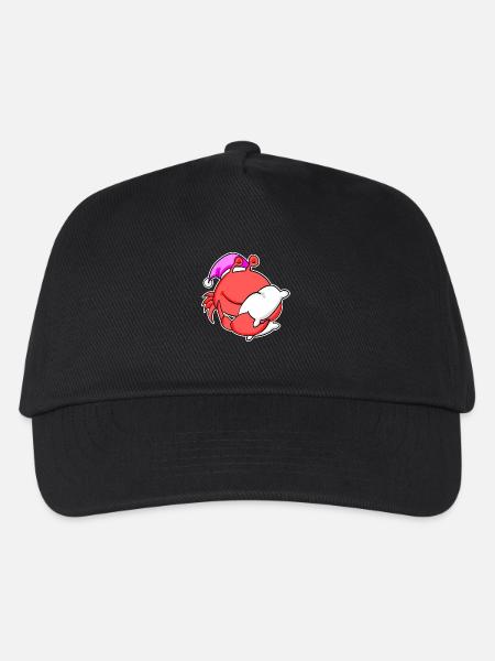 Krabbe Müde Ausschlafen Schlafen Mädchen - Kinder Basecap - Schwarz