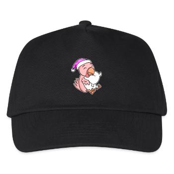 Huhn Müde Ausschlafen Schlafen Mädchen - Kinder Basecap - Schwarz - Vorne