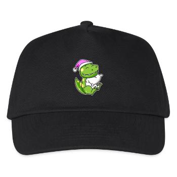 Dinosaurier Müde Ausschlafen Schlafen Mädchen - Kinder Basecap - Schwarz - Vorne