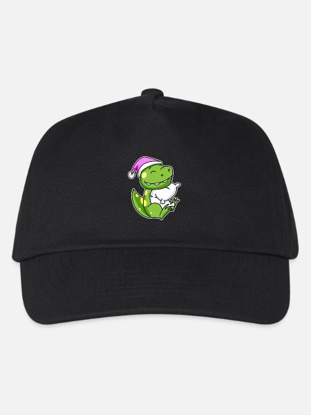 Dinosaurier Müde Ausschlafen Schlafen Mädchen - Kinder Basecap - Schwarz