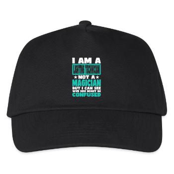 Technicien d’éclairage - Casquette de baseball Enfant - noir - Devant