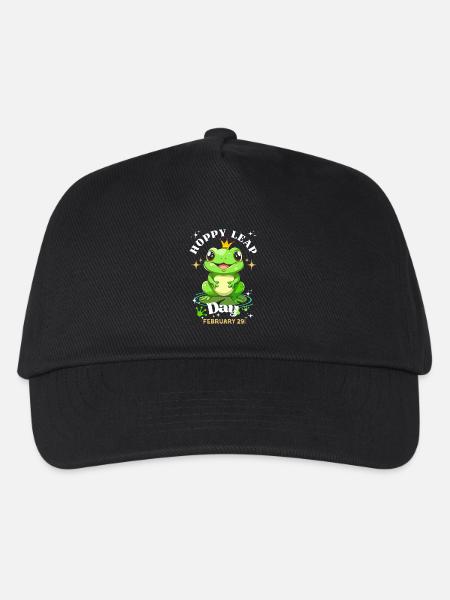 Hopfen-Schalttag-Frosch - Kinder Basecap - Schwarz