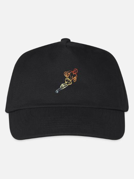 Vintage Rugby Skizze - Kinder Basecap - Schwarz