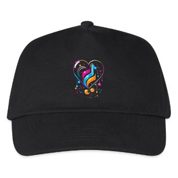 Gaming Musical Heart - Zusammenfassung - Kinder Basecap - Schwarz - Vorne
