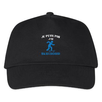I can't I skateboard - Kids’ Baseball Cap - black - Front