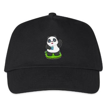 Panda Saft - Kinder Basecap - Schwarz - Vorne