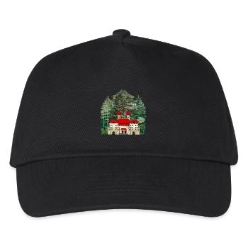Burg Märchen Schloss Wald Festung Mittelalter - Kinder Basecap - Schwarz - Vorne