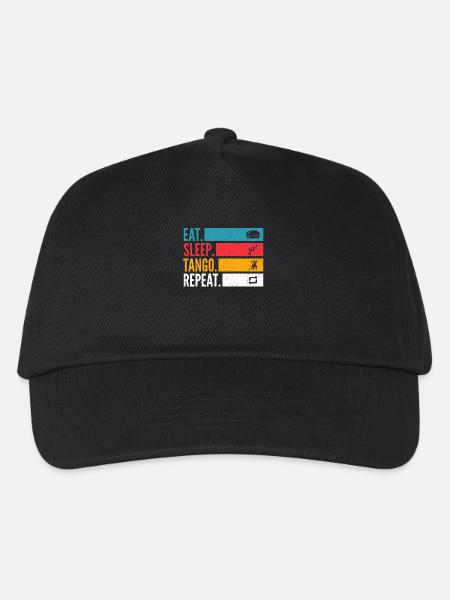 Eat Sleep Tango Repeat für Tango Argentino Tänzer - Kinder Basecap - Schwarz