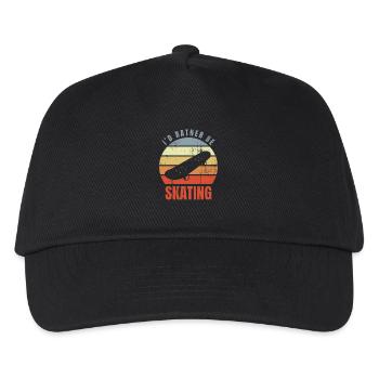 I'd Rather Be Skating - Kids’ Baseball Cap - black - Front