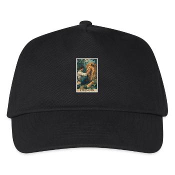 Tarotkarten Tarotkarte Strength Kraft - Kinder Basecap - Schwarz - Vorne