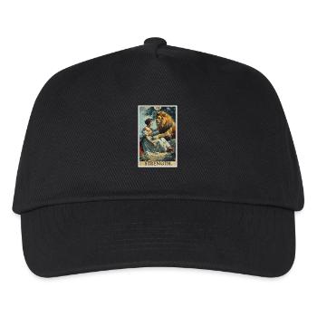 Tarotkarten Tarotkarte Strength Kraft - Kinder Basecap - Schwarz - Vorne