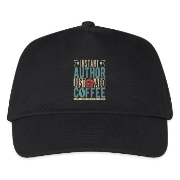 Instant Author Just Add Coffee - Kids’ Baseball Cap - black - Front