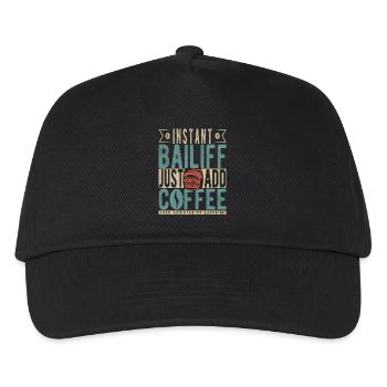Instant Bailiff Just Add Coffee - Kids’ Baseball Cap - black - Front