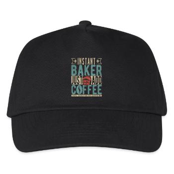 Instant Baker Just Add Coffee - Kids’ Baseball Cap - black - Front