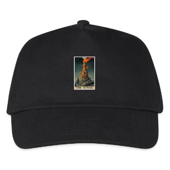 Tarot Cards Tarot Card The Tower The Tower - Kids’ Baseball Cap - black - Front