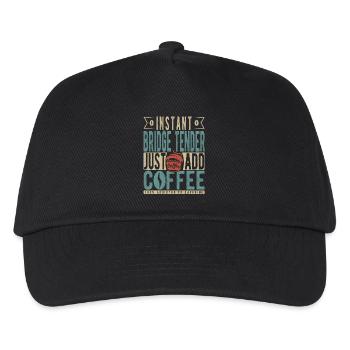 Instant Bridge Tender Just Add Coffee - Kids’ Baseball Cap - black - Front