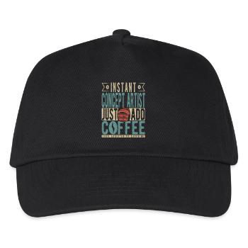 Instant Concept Artist Just Add Coffee - Kids’ Baseball Cap - black - Front