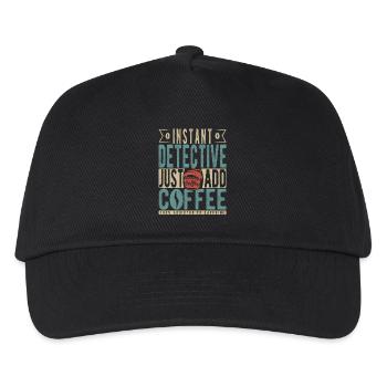 Instant Detective Just Add Coffee - Kids’ Baseball Cap - black - Front