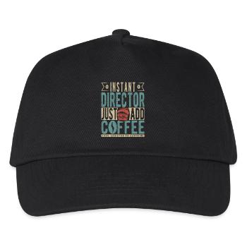 Instant Director Just Add Coffee - Kids’ Baseball Cap - black - Front
