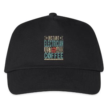 Instant Electrician Just Add Coffee - Kids’ Baseball Cap - black - Front
