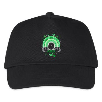 St Patrick's Day rainbow with butterflies - Kids’ Baseball Cap - black - Front