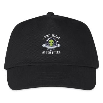 Alien, ich glaube auch nicht an dich - Kinder Basecap - Schwarz - Vorne