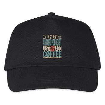 Instant Anthropologist Just Add Coffee - Kids’ Baseball Cap - black - Front